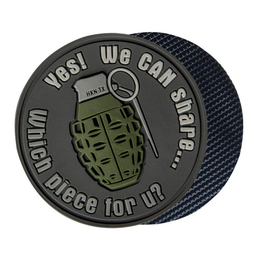 Emblemat Granat "WE CAN SHARE" - PVC Detal 1