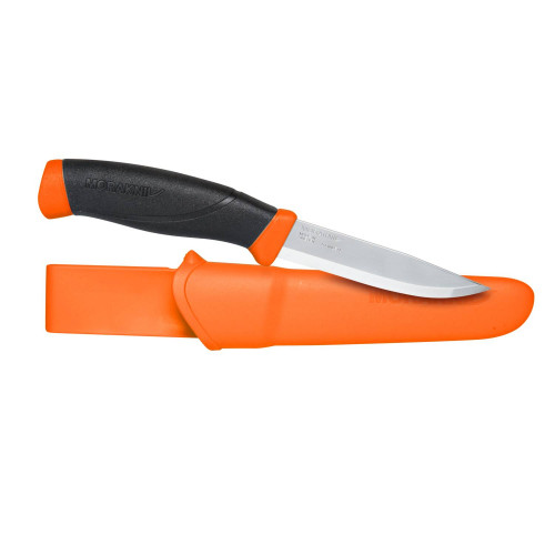 Nóż Morakniv® Companion F Orange - Stainless Steel Detal 1