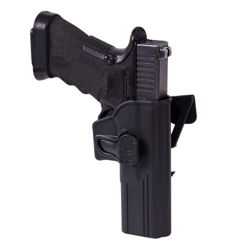 Release Button Holster for Glock 17 with Molle Attachment - Military Grade Polymer Detail 1