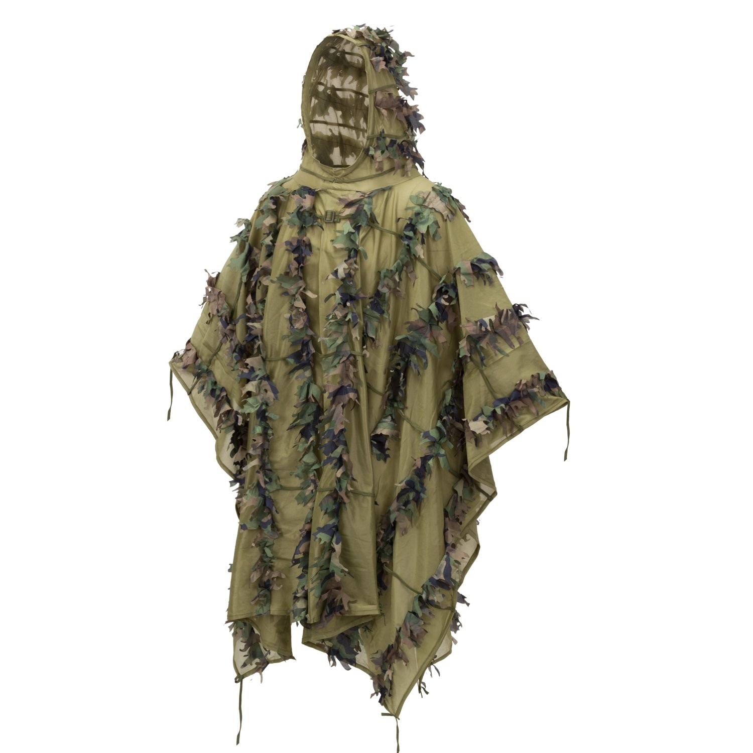 LOOGU Ghillie vestito Poncho Mantello 3D foglie bosco Stealth cecchino set per caccia allaperto militare CS gioco campeggio tiro uccelli guardando abbigliamento 